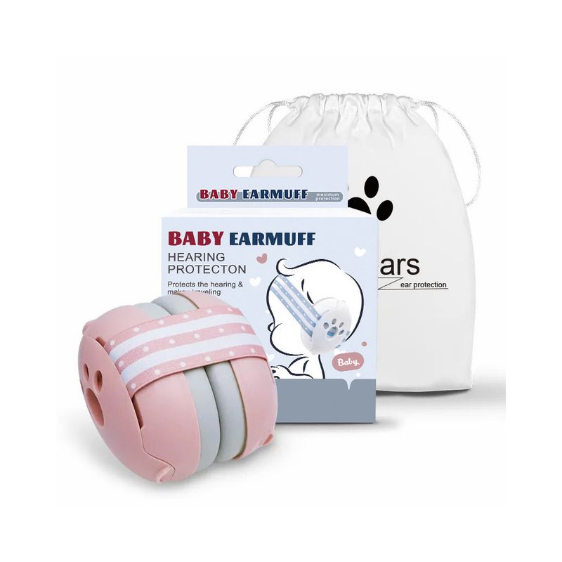 GENERICO - Protección Audifonos Antiruido Para Bebes Niños Color Rosa