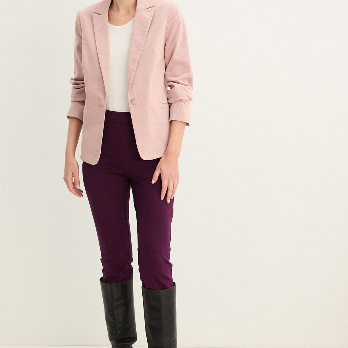 MA GRIFFE - Blazer Rosado Mujer Magriffe