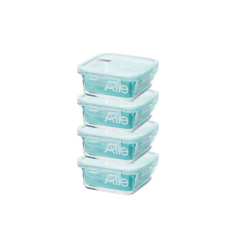 ALLEGRA - Set 4 taper hermeticos vidrio  740ml Allegra