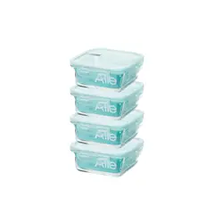 ALLEGRA - Set 4 taper hermeticos vidrio 740ml