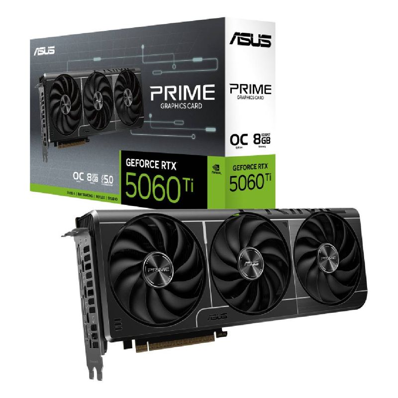 ASUS - Tarjeta de Video ASUS PRIME RTX 5060 Ti OC 8GB GDDR7