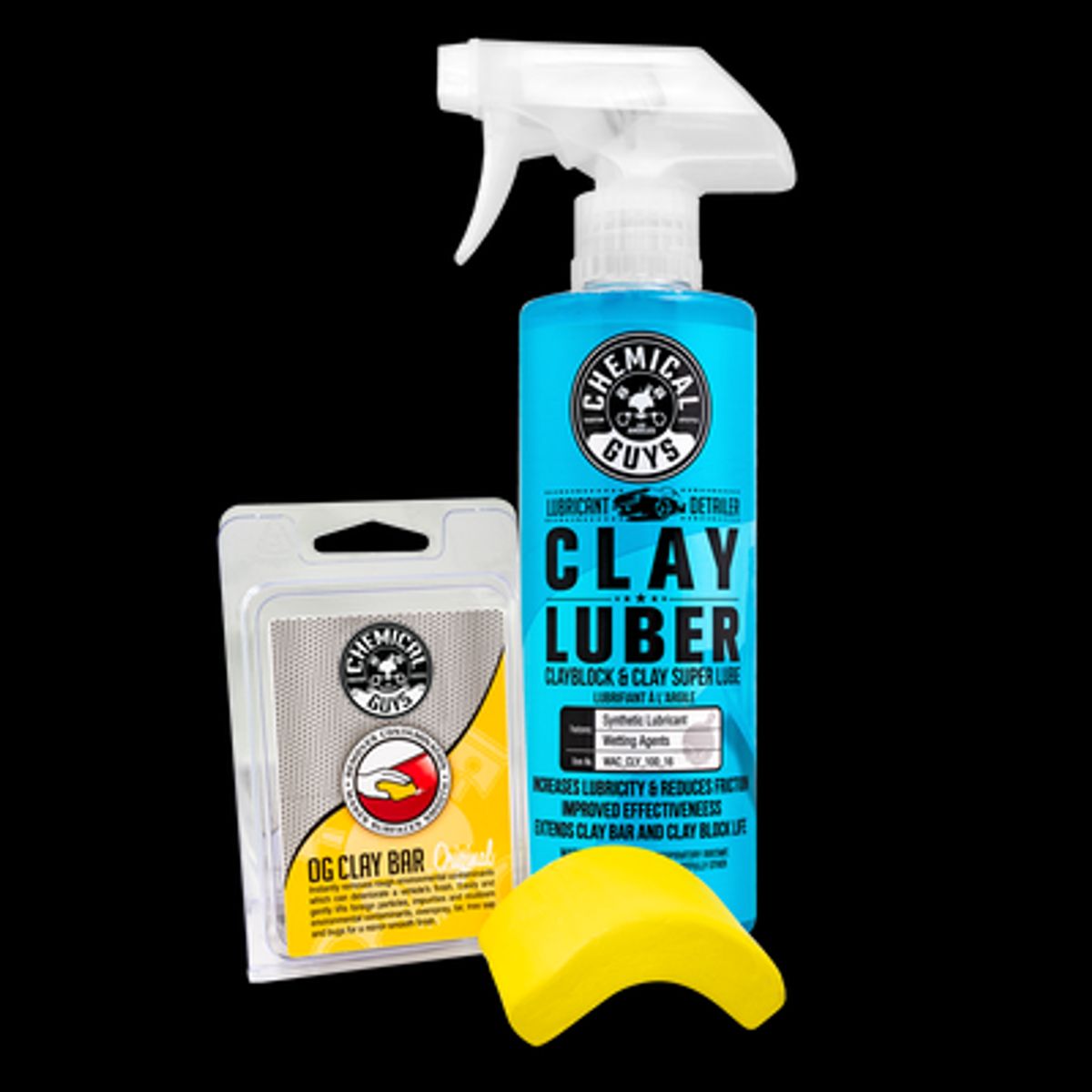 CHEMICAL GUYS - Kit descontaminante Chemical Guys OG Clay bar Clay luber
