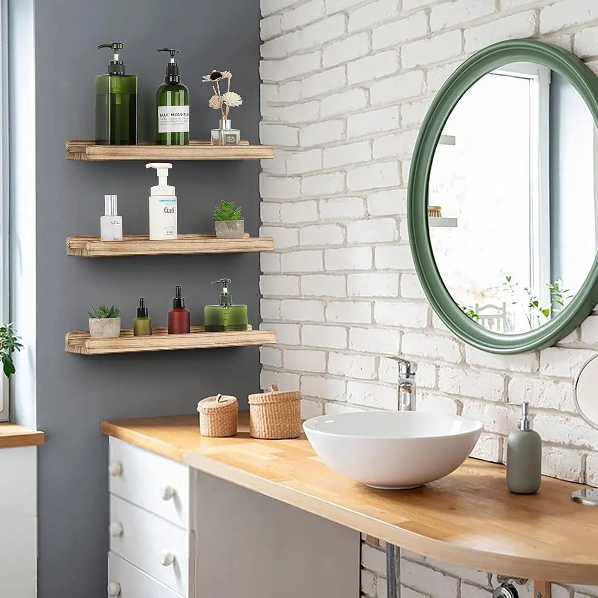 GENERICO - Repisas Flotantes Para Niños De Madera Modernas Set De 4