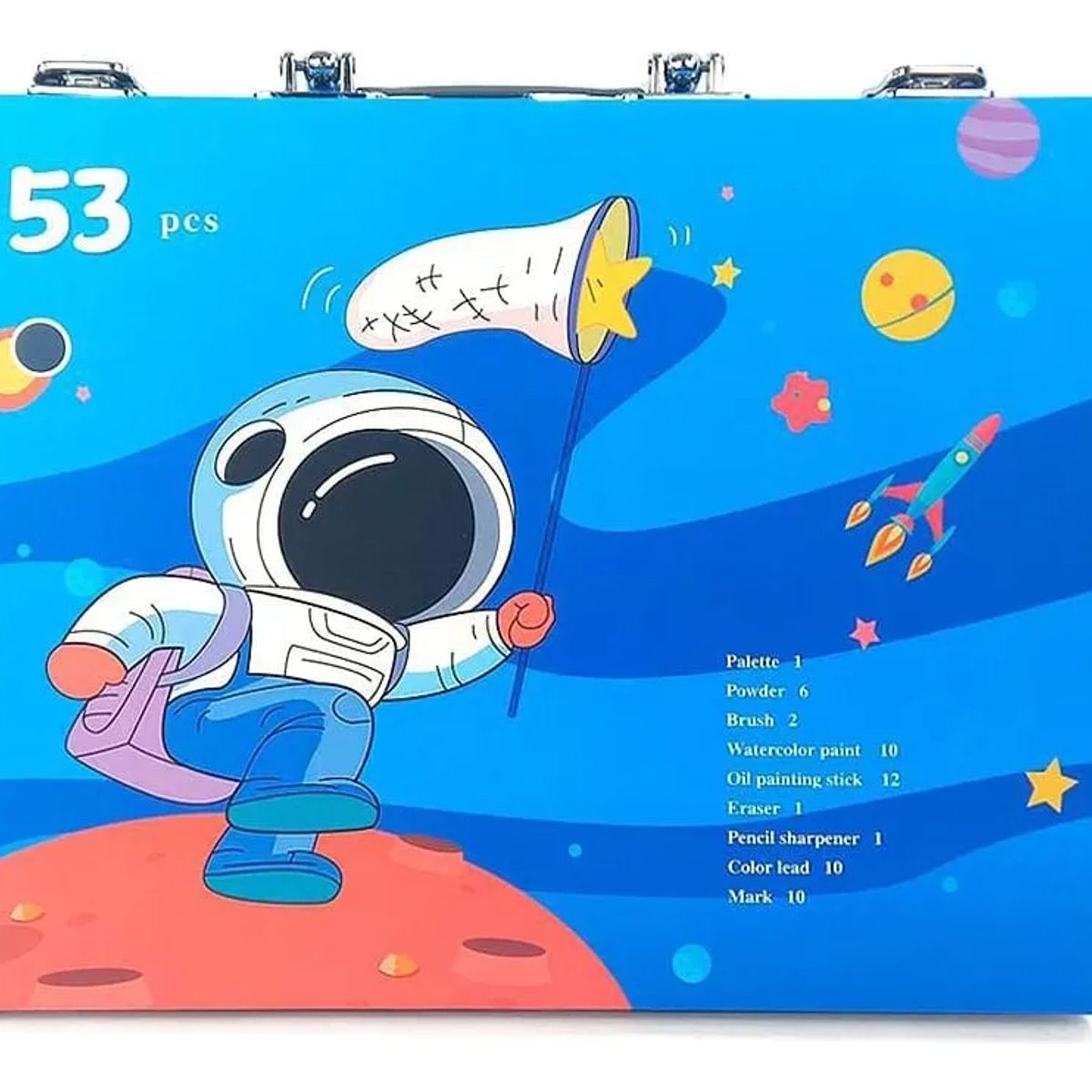 GENERICO - Estuche Maletín Set De Arte 53 Piezas Para Dibujar Y Pintar