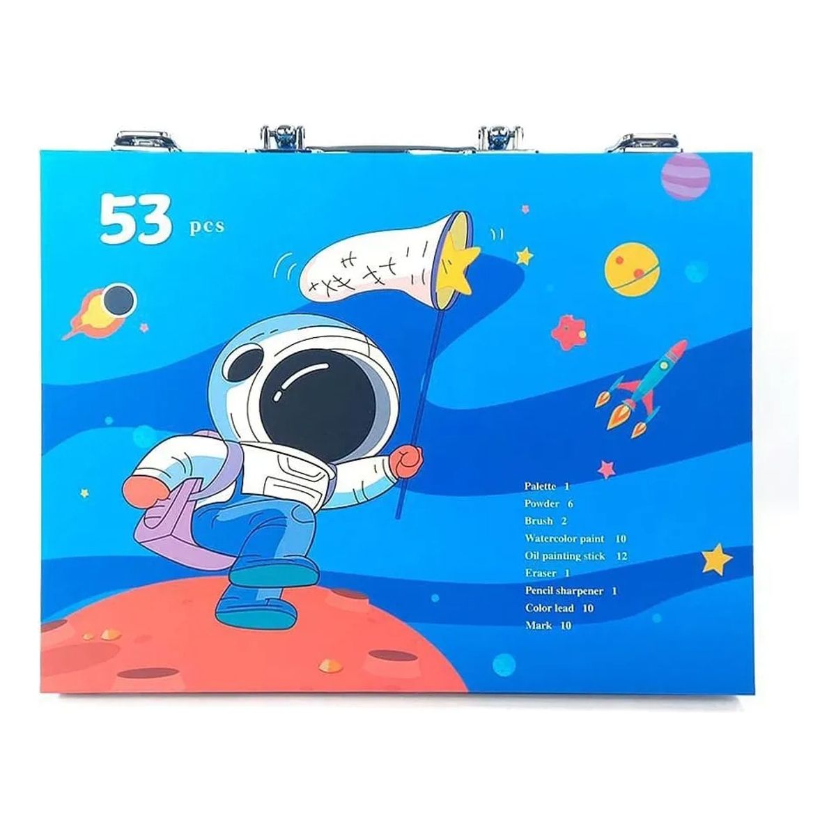 GENERICO - Estuche Maletín Set De Arte 53 Piezas Para Dibujar Y Pintar