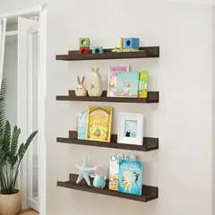 GENERICO - Repisas Flotantes Para Niños De Madera Modernas Set De 4