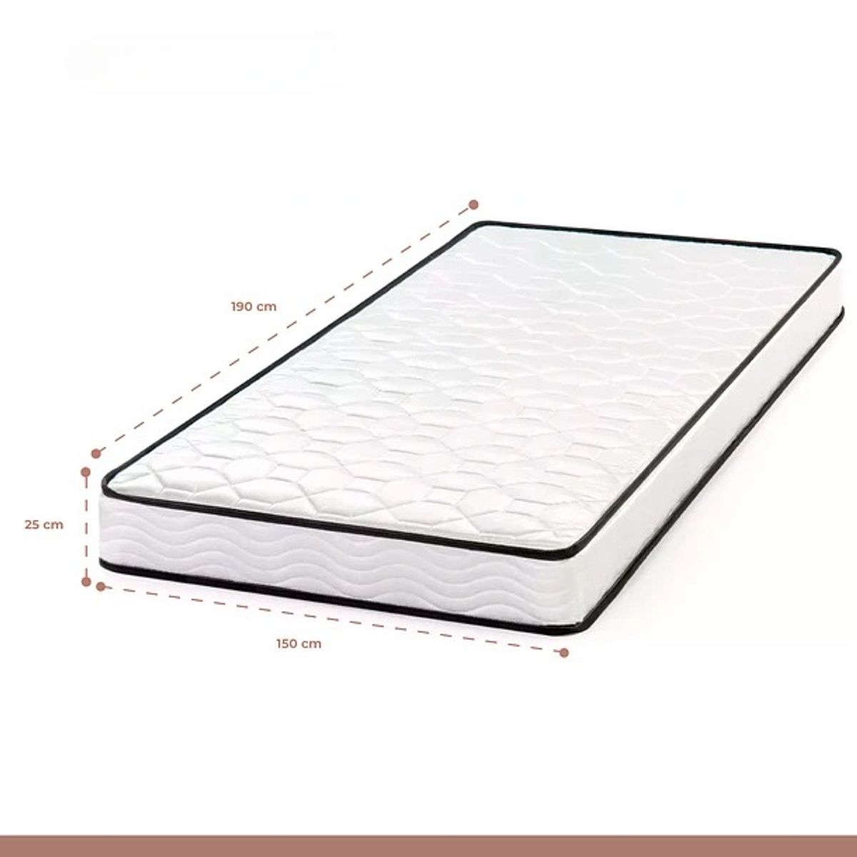 CORI CORI - Colchón Home de 25 cm con Resortes Pocket Spring - 2 Plazas