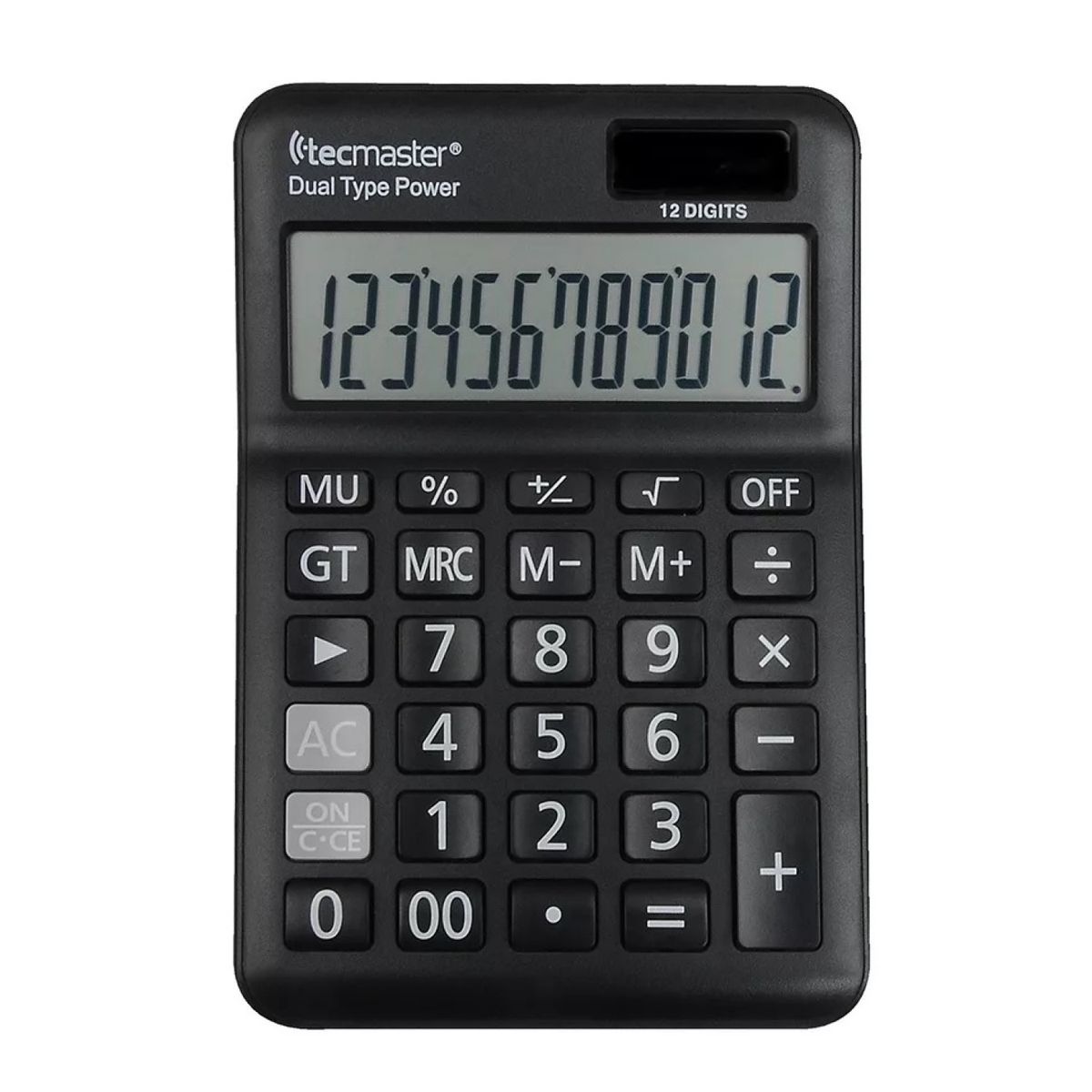 TECMASTER - Calculadora Con Panel Solar 12 dígitos Tecmaster TM100558.