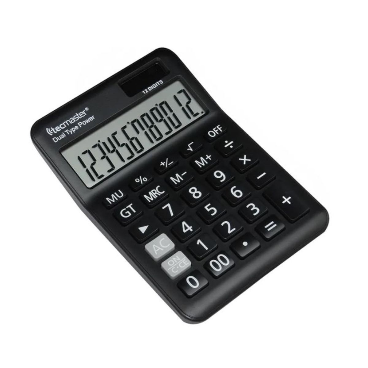 TECMASTER - Calculadora Con Panel Solar 12 dígitos Tecmaster TM100558.
