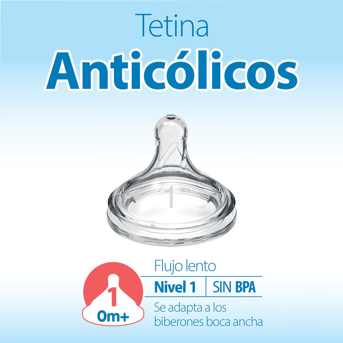 DR BROWN'S - Tetina Mamadera Boca Ancha 0M+ Dr Brown´s Options+ 2unidades