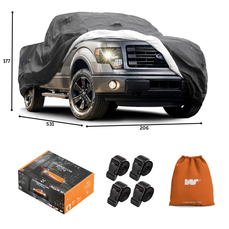 CWAGEN - Funda para auto Gris PickUp L CabSimple-Wagen Covers Deluxe