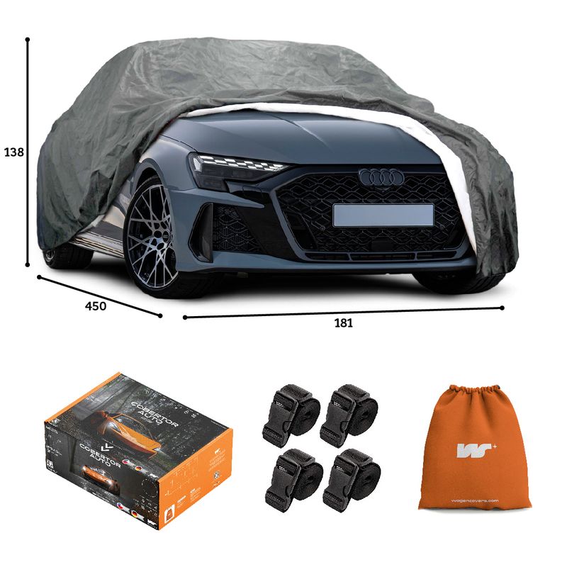 CWAGEN - Funda para auto Gris Sedan S - Wagen Covers Deluxe