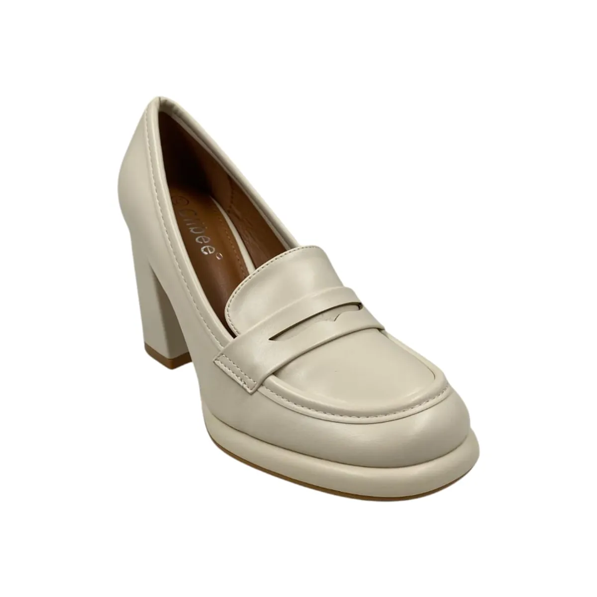 HERIEL - Zapato Blanco Taco Mujer