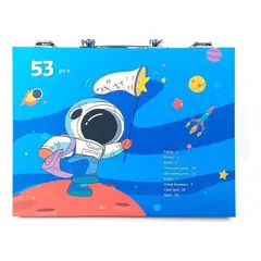 GENERICO - Estuche Maletín Set De Arte 53 Piezas Para Dibujar Y Pintar