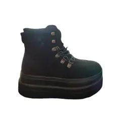 HERIEL - Botín Negro Plataforma Mujer