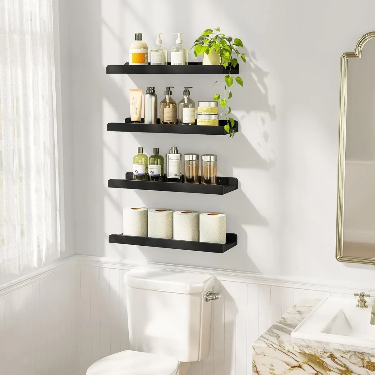 GENERICO - Repisas Flotantes Para Niños De Madera Modernas Set De 4