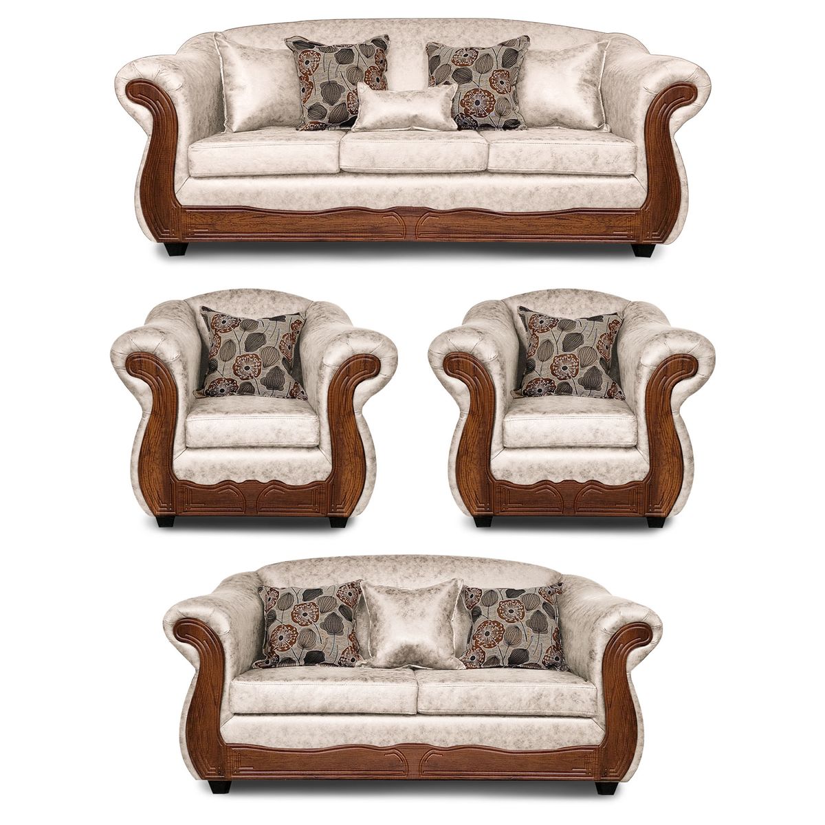 ADONIS LEUDH - Living 3+2+1+1 Estambul Envejecido Blanco X