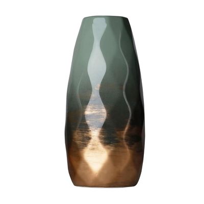 Imagen 2 del producto Set 2 jarrones de cerámica dorado/verde