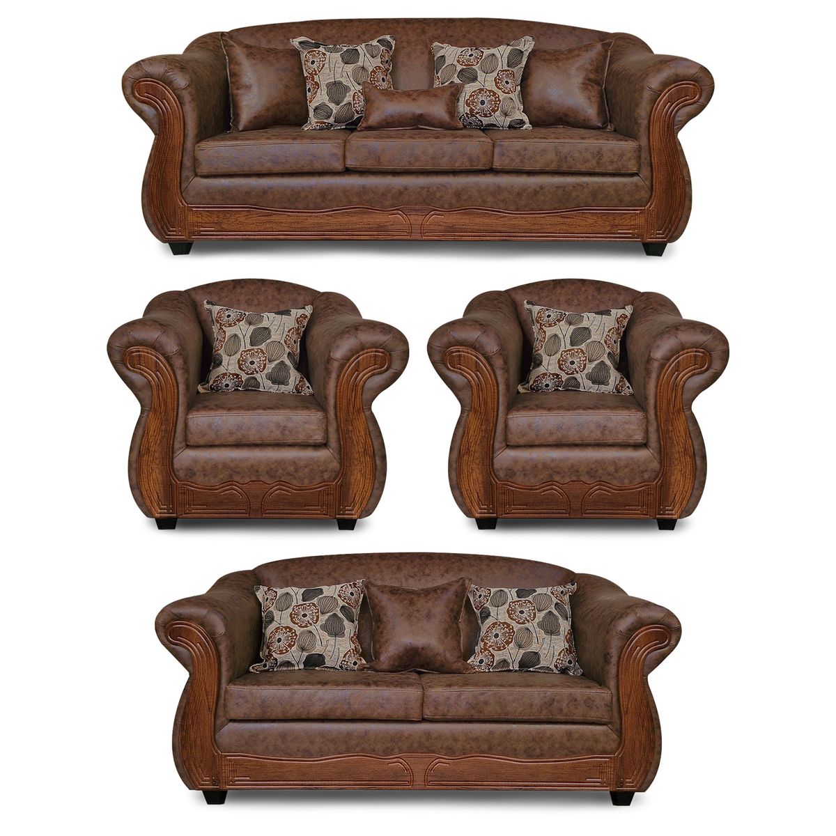 ADONIS LEUDH - Living 3+2+1+1 Estambul Envejecido Cafe Claro X