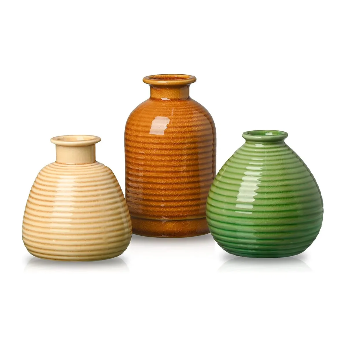 HOME ESSENTIALS - Set 3 jarrones esmaltados