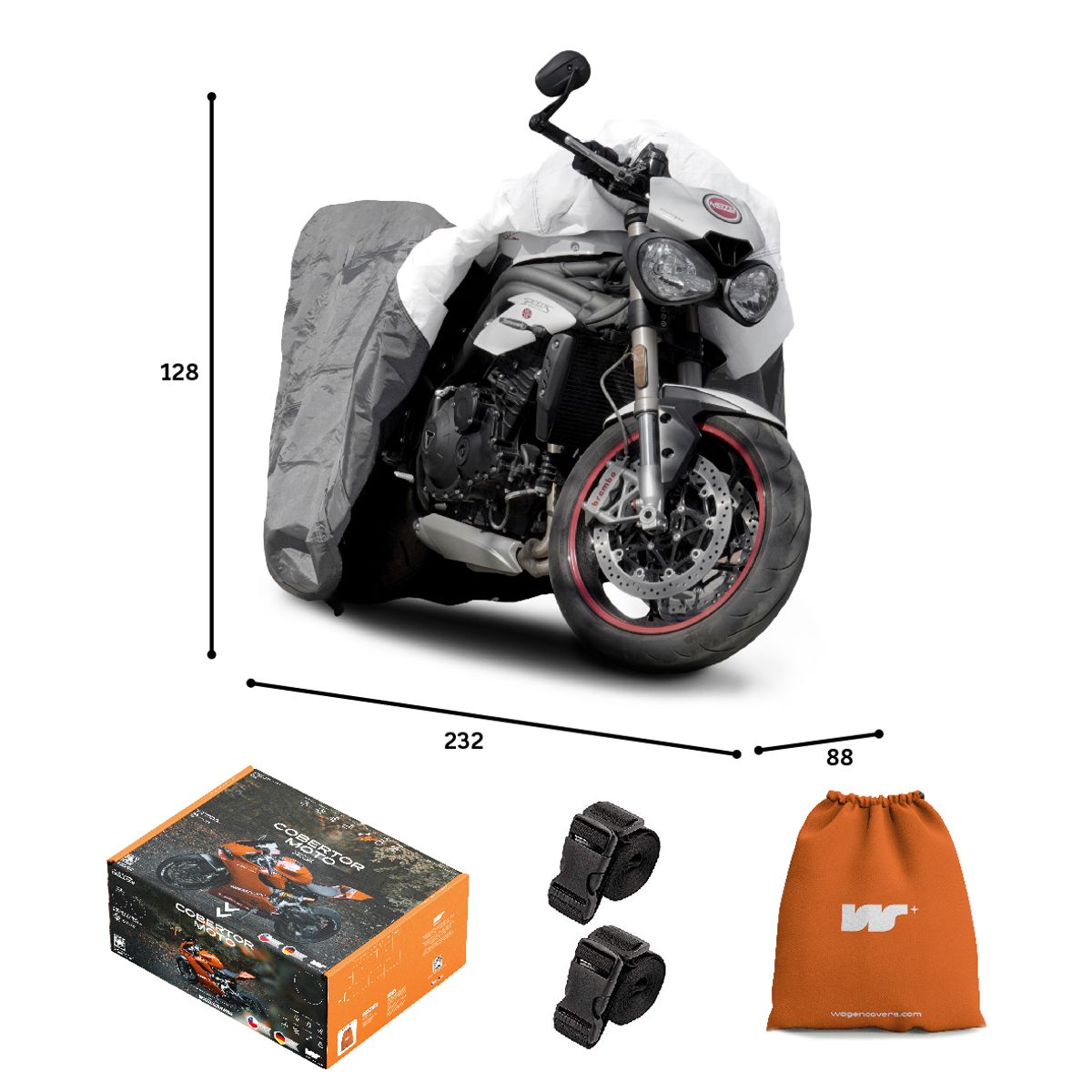 CWAGEN - Funda para Moto M Con Top Case - Wagen Covers Deluxe