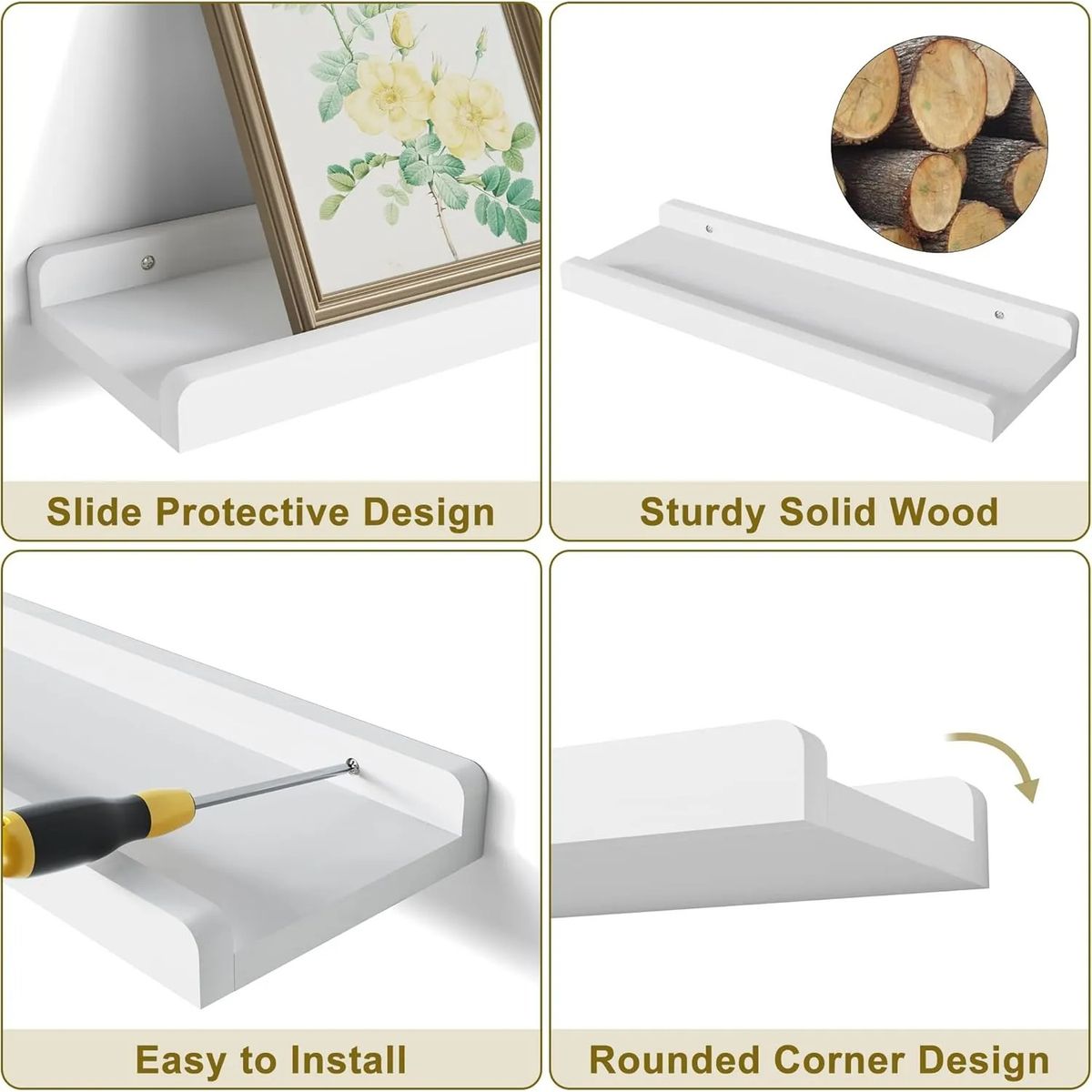 GENERICO - Repisas Flotantes Para Niños De Madera Modernas Set De 4