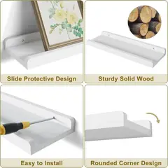 GENERICO - Repisas Flotantes Para Niños De Madera Modernas Set De 4