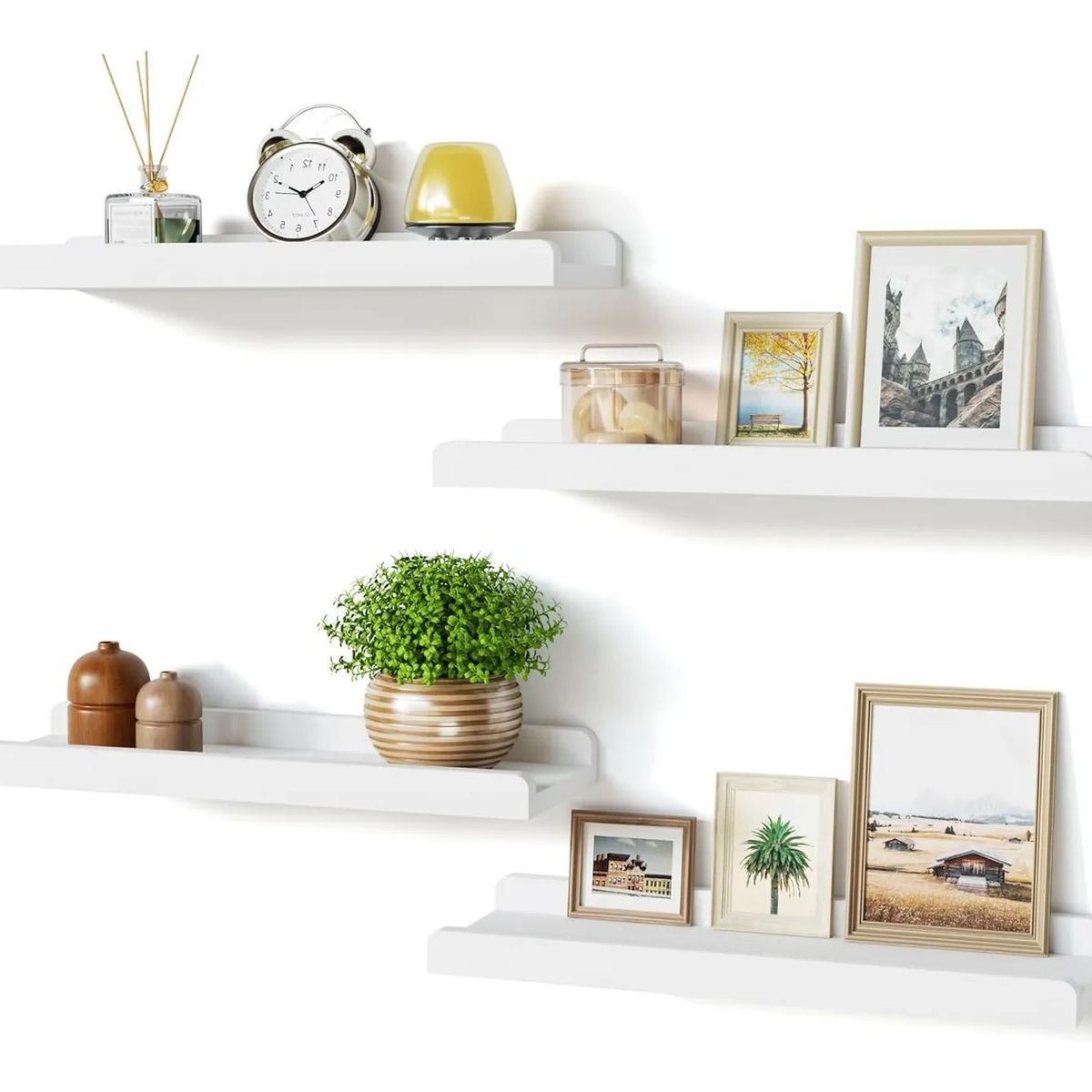 GENERICO - Repisas Flotantes Para Niños De Madera Modernas Set De 4