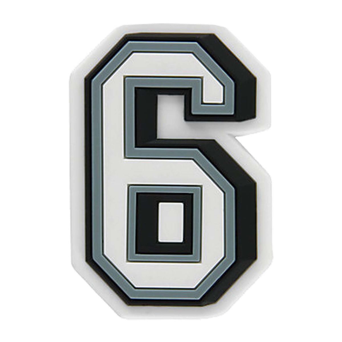 CROCS - Jibbitz B&n Número 6 Blanco CROCS.