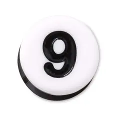 CROCS - Jibbitz Número Nueve Pequeña Amistad Blanco