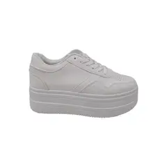 HERIEL - Zapatilla Blanca Plataforma.
