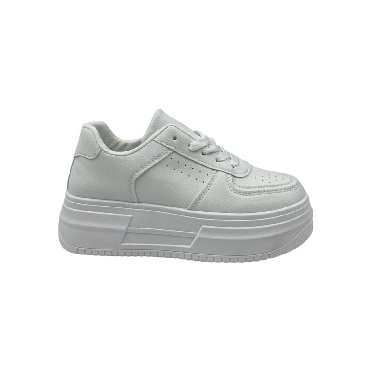 HERIEL - Zapatilla Blanca Plataforma Mujer