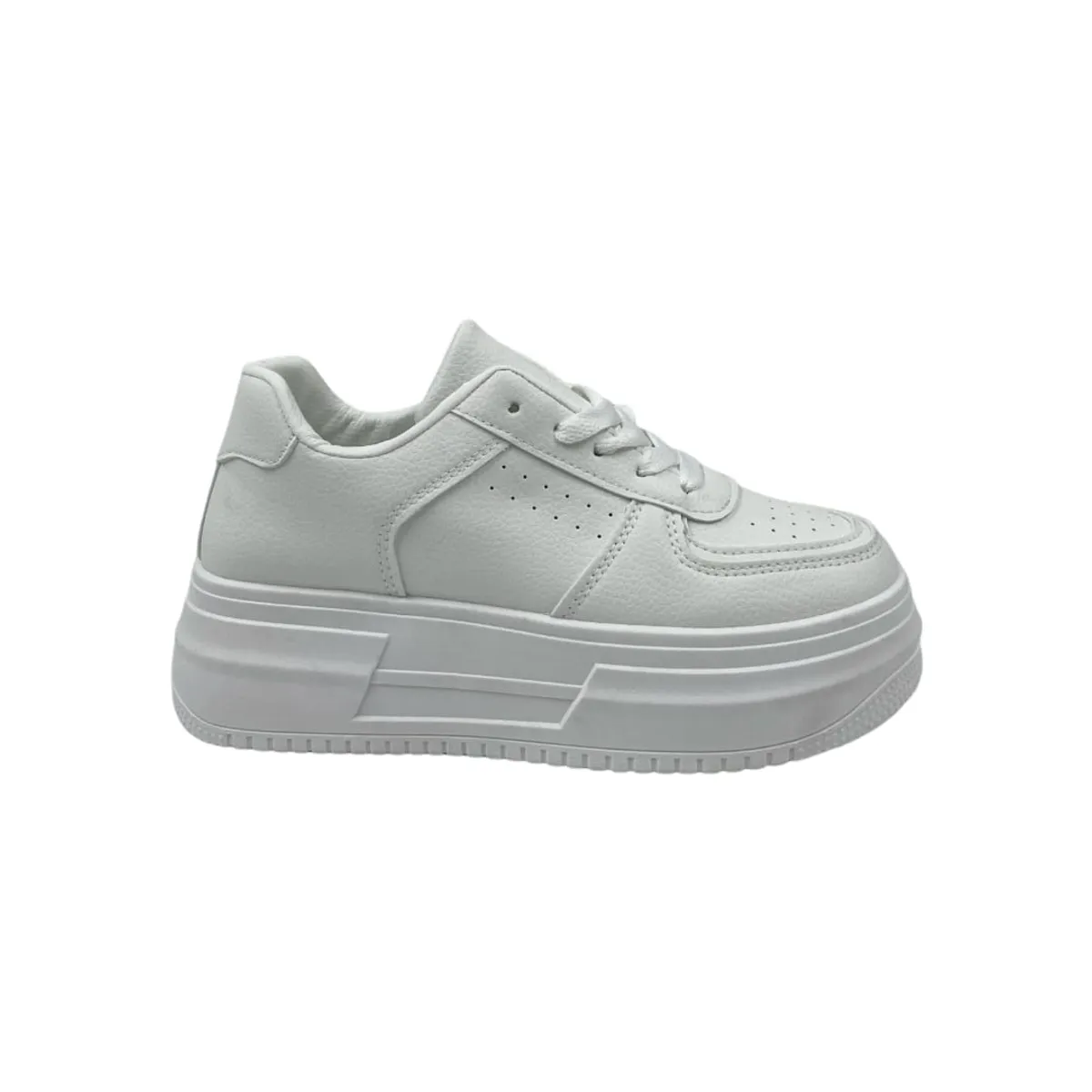 HERIEL - Zapatilla Blanca Plataforma Mujer