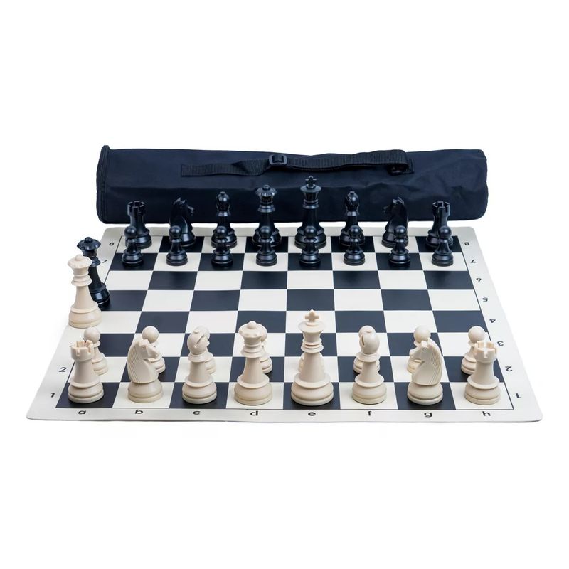 NACION AJEDREZ - Tablero De Ajedrez Profesional De Vinilo Con Set Abs