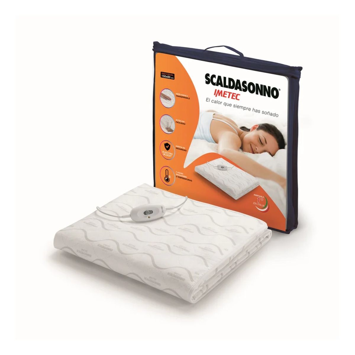 IMETEC - Calientacama 1 Plaza Básico Individual 150x80 cm