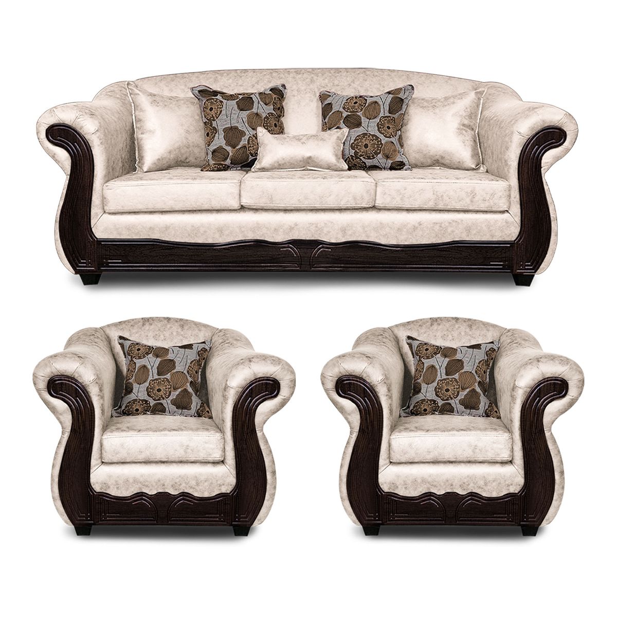 ADONIS LEUDH - Living 3+1+1 Estambul Envejecido Extra Grande Blanco