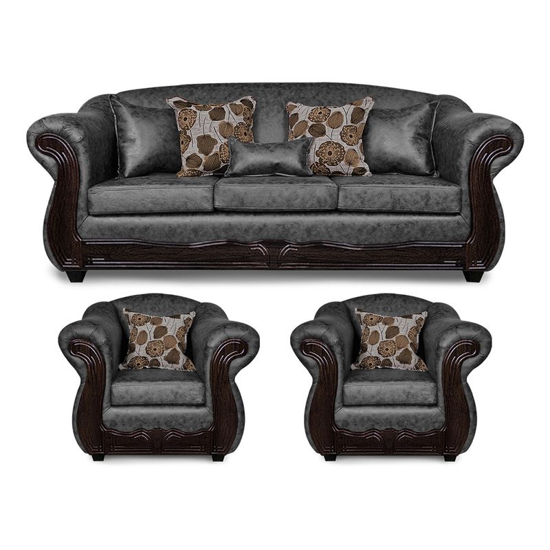 ADONIS LEUDH - Living 3+1+1 Estambul Envejecido Extra Grande Gris