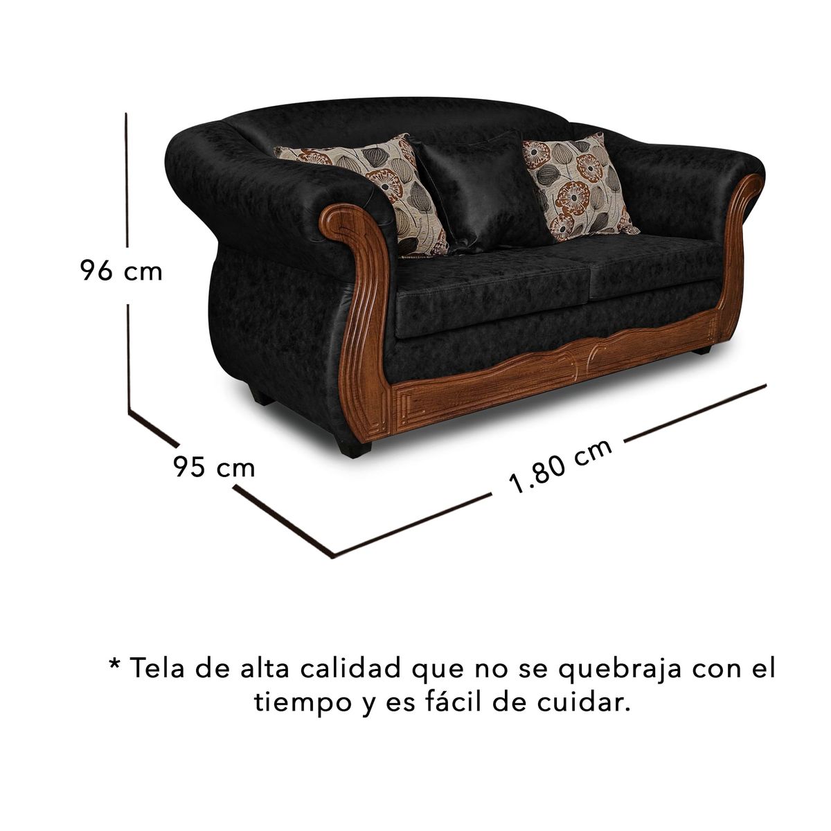 ADONIS LEUDH - Living 2+1+1 Estambul Envejecido Extra Grande Negro X