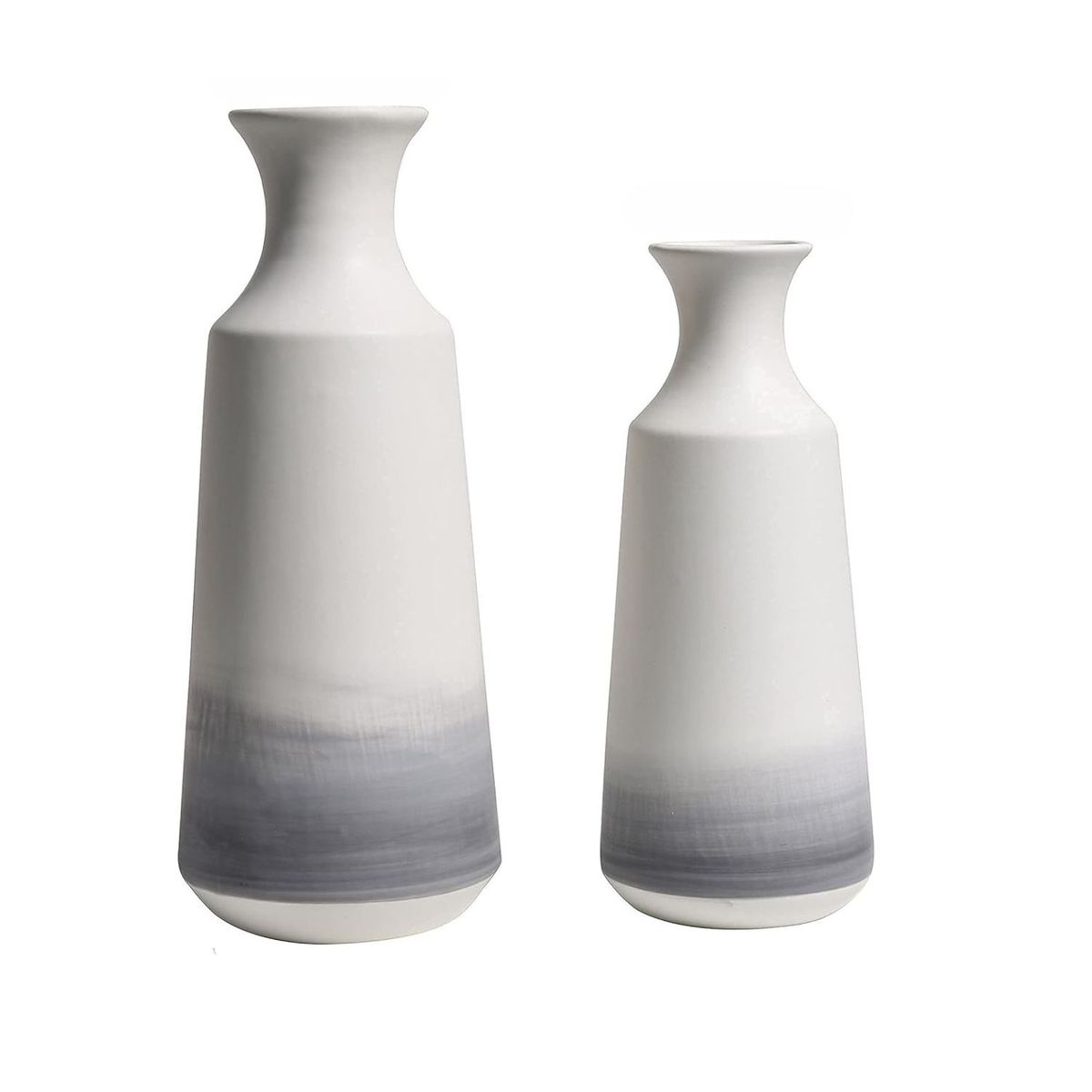HOME ESSENTIALS - Set 2 jarrones de cerámica degradada gris