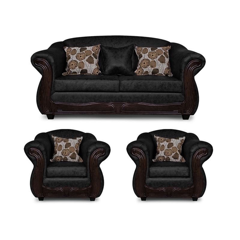 ADONIS LEUDH - Living 2+1+1 Estambul Envejecido Extra Grande Negro