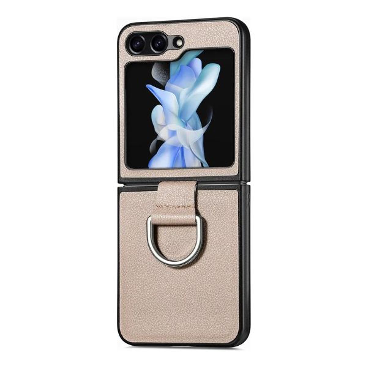 XUNDD - Carcasa para Samsung Z Flip 3 / Z flip 4 de Cuero con Anillo