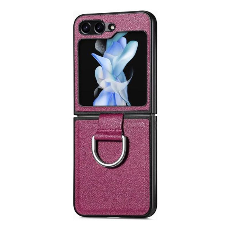 XUNDD - Carcasa para Samsung Z Flip 3 / Z flip 4 de Cuero con Anillo