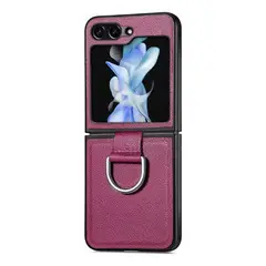 XUNDD - Carcasa para Samsung Z Flip 3 / Z flip 4 de Cuero con Anillo