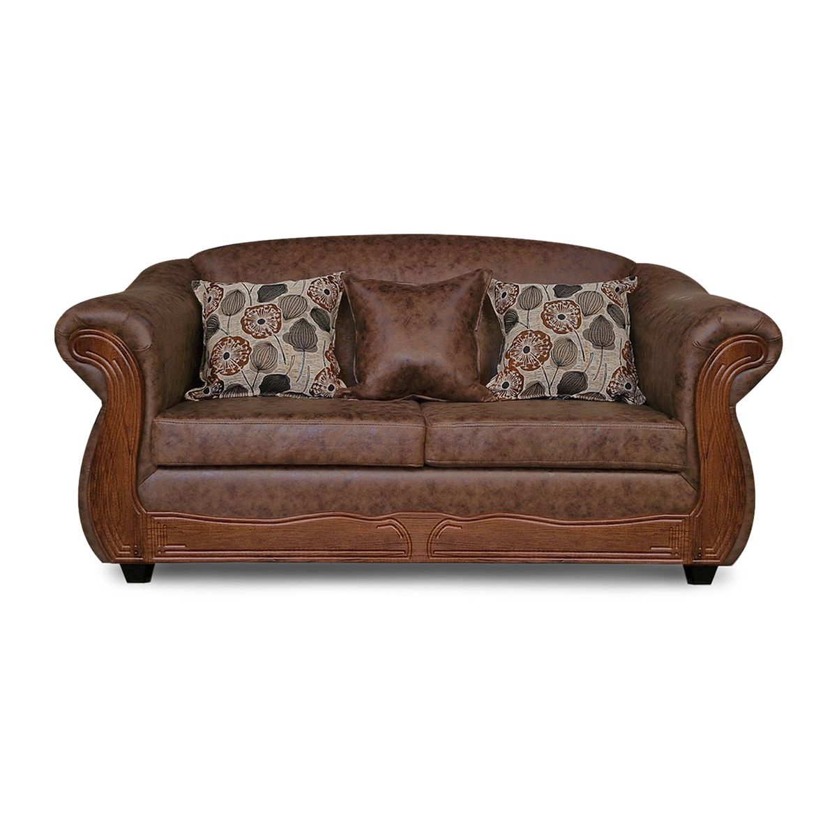 ADONIS LEUDH - Sofá 2 Cuerpos Estambul Envejecido Extra Grande Cafe Claro X