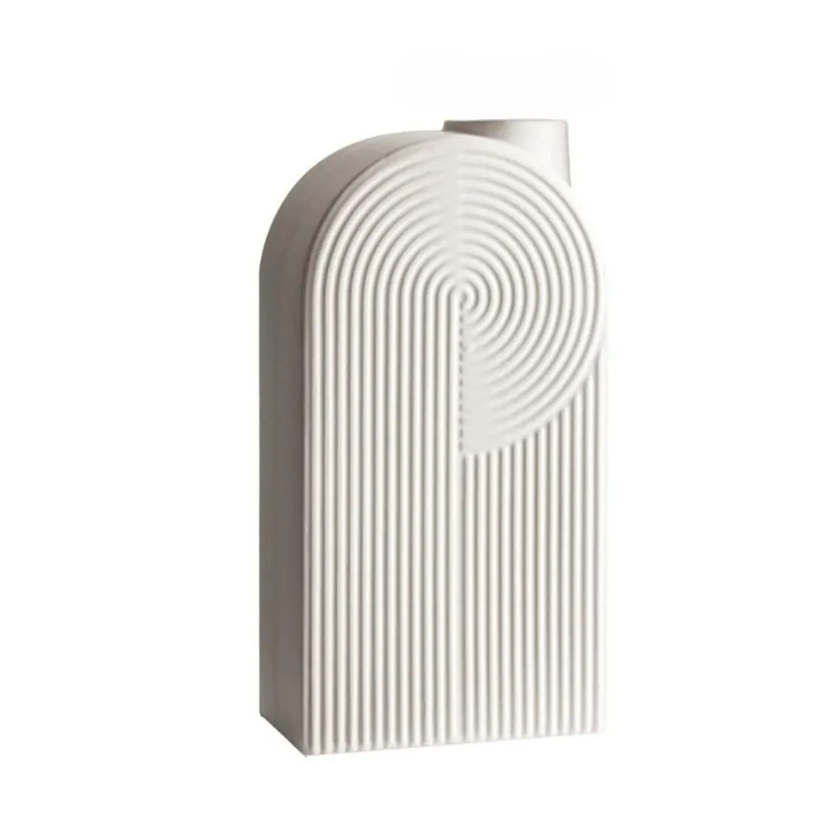 HOME ESSENTIALS - Set 2 jarrones de cerámica geométricos