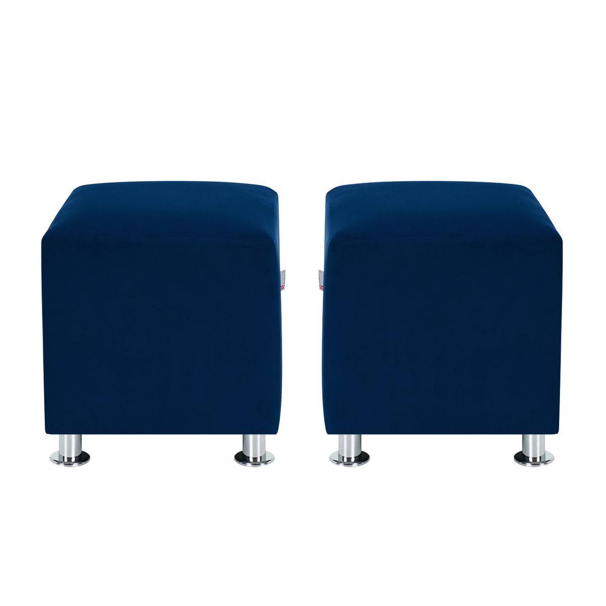 BODEVIR - Set Pouf Cali 1C Felpa 12 Azul Marino