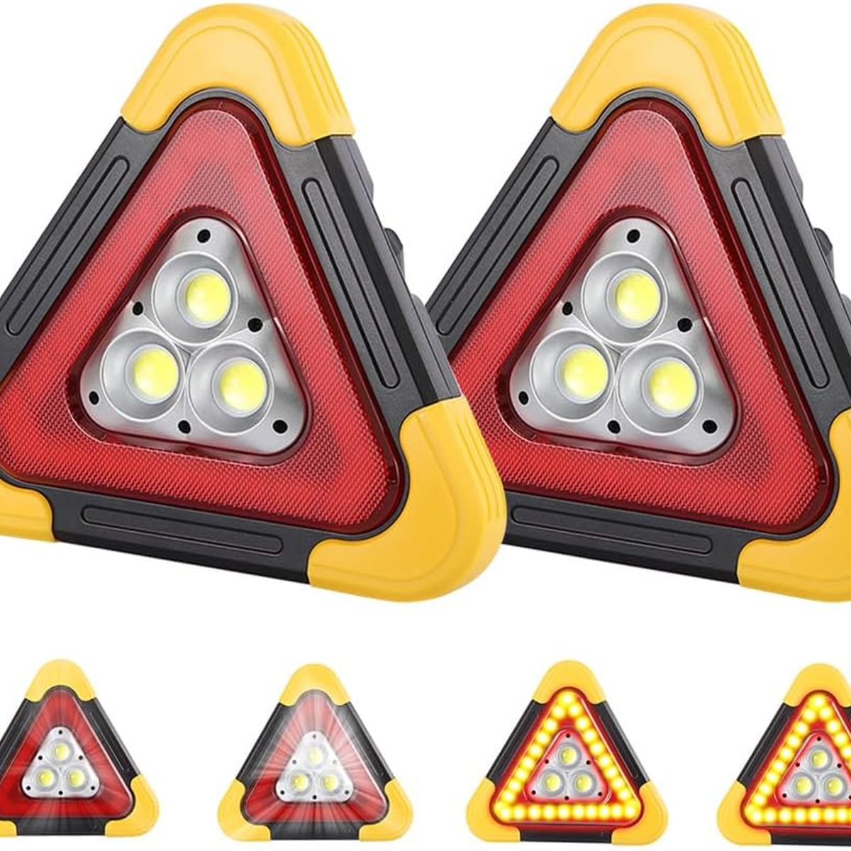 MOVI - TRIANGULO DE EMERGENCIA RECARGABLE CON LUZ SOLAR LUZ LED