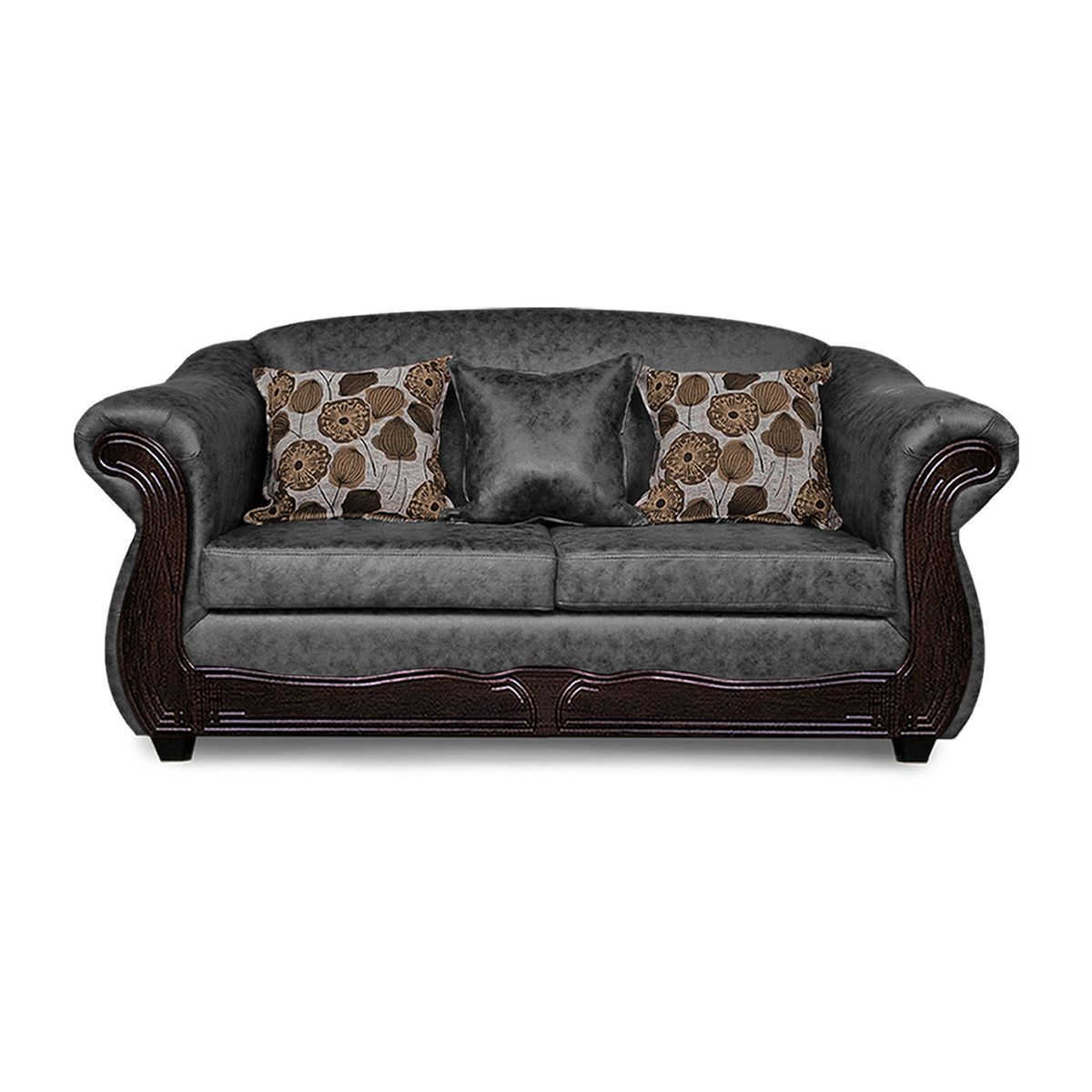 ADONIS LEUDH - Sofá 2 Cuerpos Estambul Envejecido Extra Grande Gris