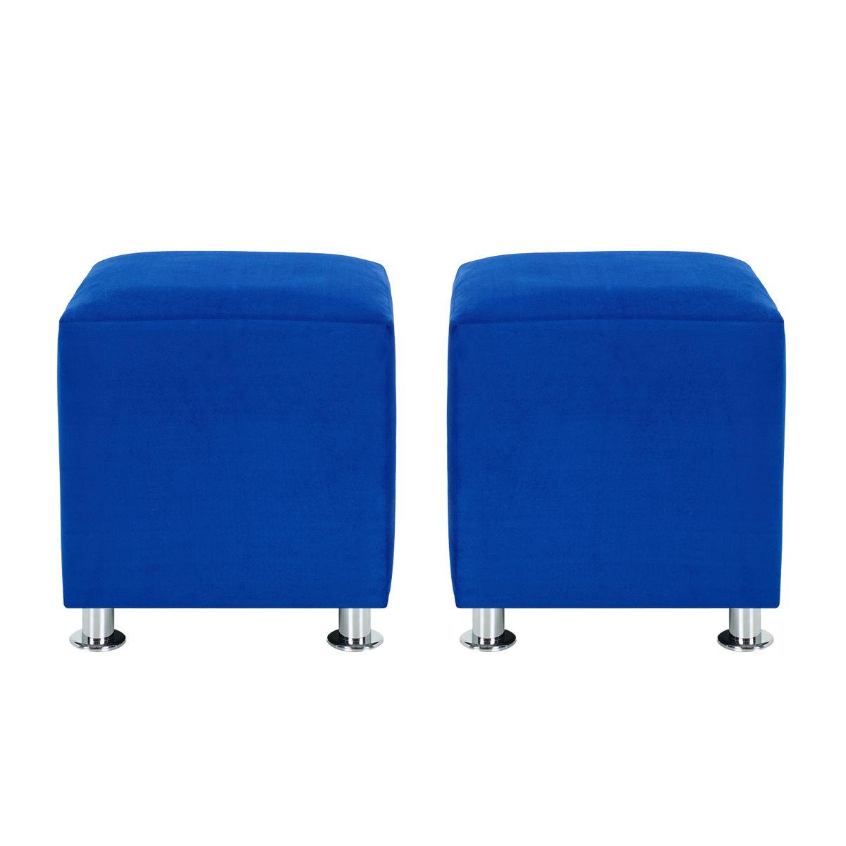 BODEVIR - Set Pouf Cali 1C Felpa 12 Azul Rey