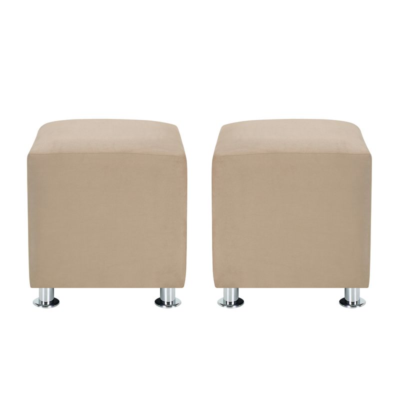 BODEVIR - Set Pouf Cali 1C Felpa 12 Beige